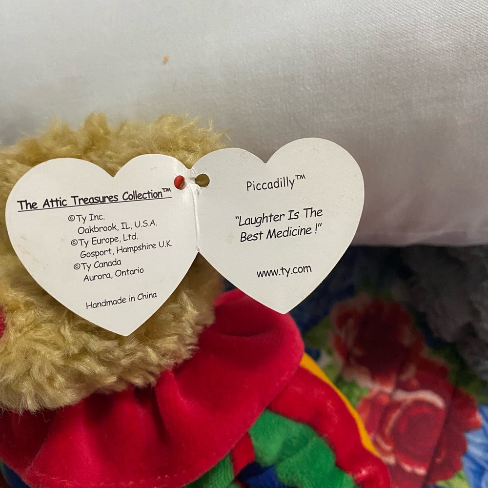 Ty Colorful Clown Bear Plush - "Piccadilly" - Picture 2 of 2